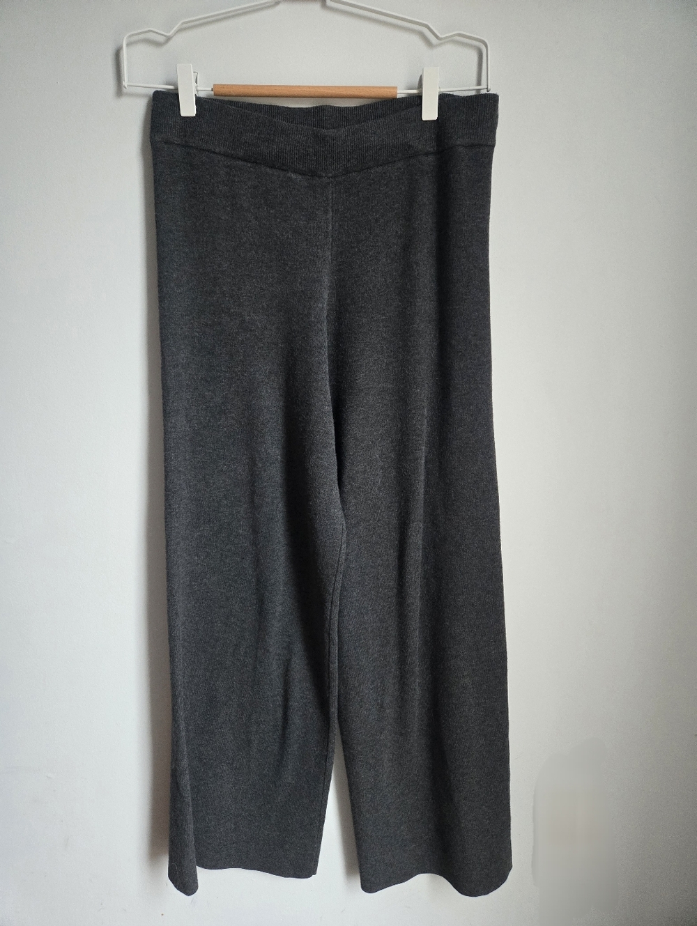 SPLENDID Wide-Leg Viscose Blend Knit Pants - Dark Gray